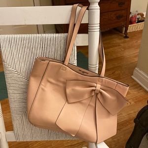 Karl Lagerfeld pink bow tote bag.
